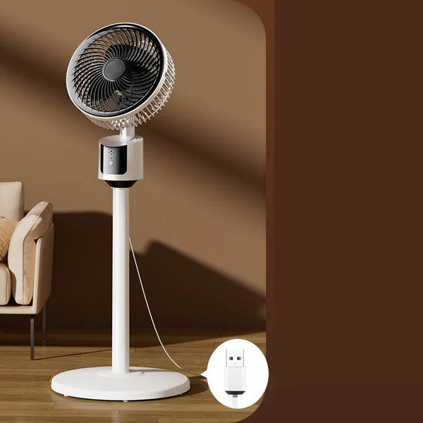 ❄️🔥USB-driven, tyst, energibesparande piedestalfläkt med luftflöde🍃