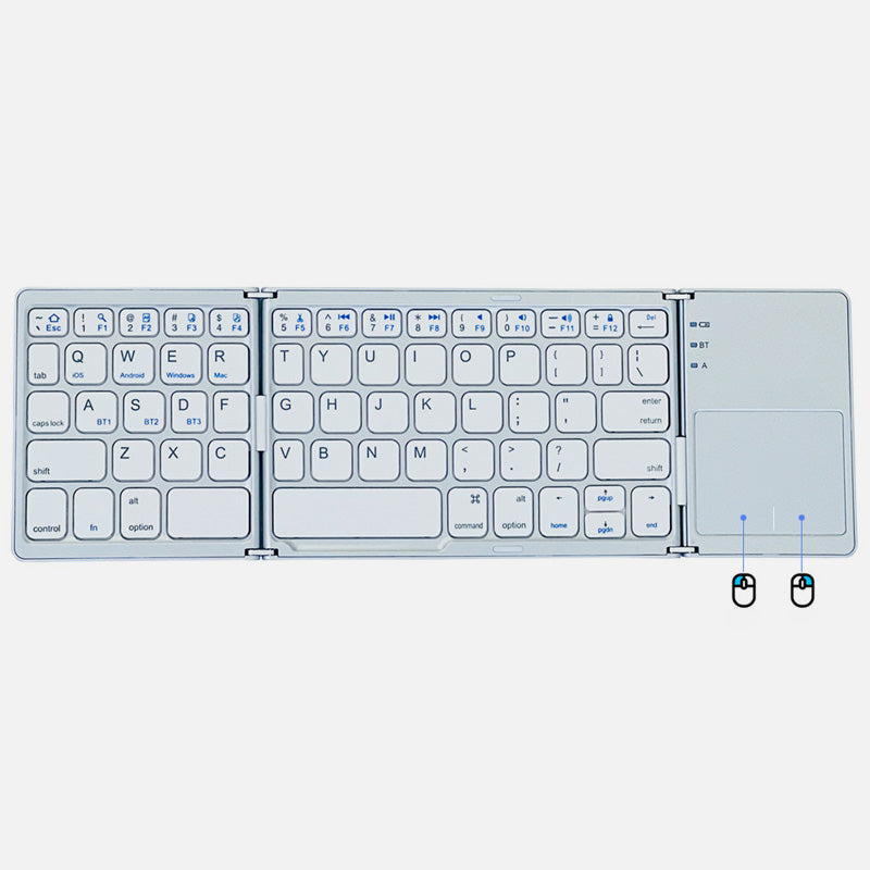 Bärbart vikbart Bluetooth-tangentbord 🚀 Lätt och smidigt med touchpad