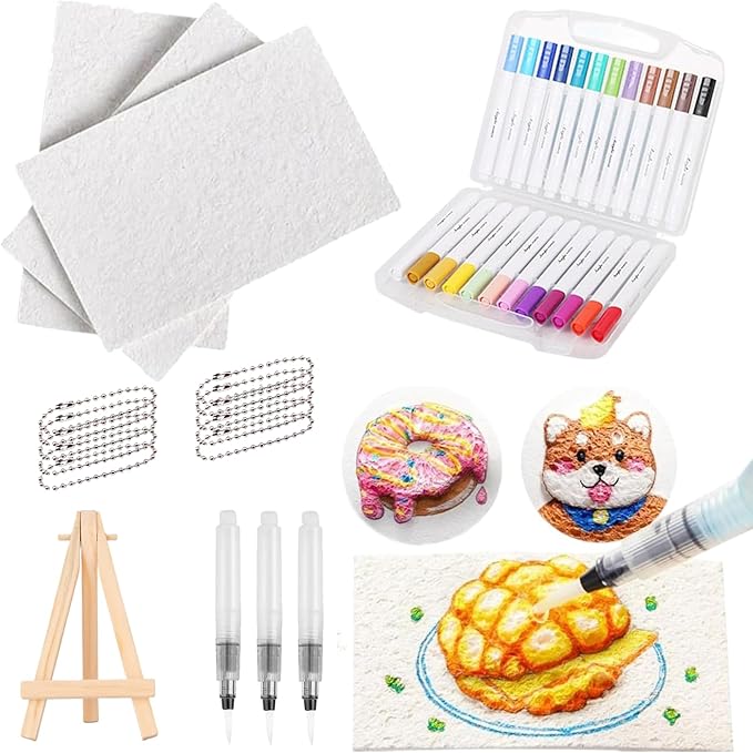 😃 Bra idé för sommaraktiviteter! - Kit för målning av textur av magiskt 3D-skum 🎨✨