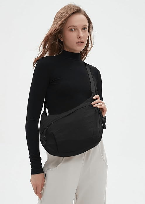 🔥Modern axelremsväska i nylon i enfärgad design🔥