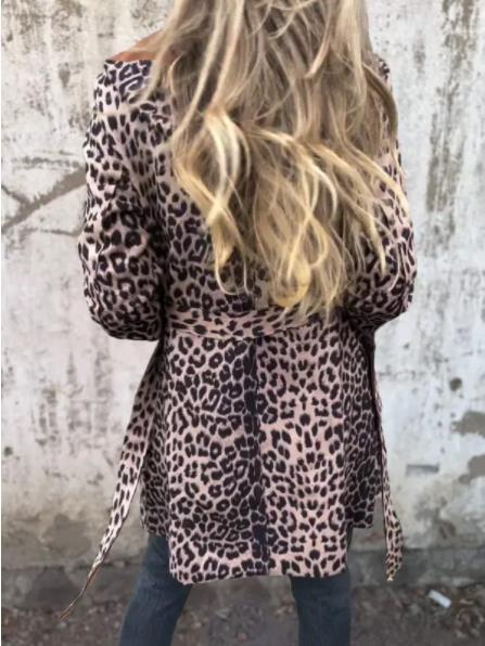 Leopardmönstrad Kofta Med Trenchcoat