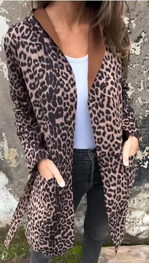 Leopardmönstrad Kofta Med Trenchcoat