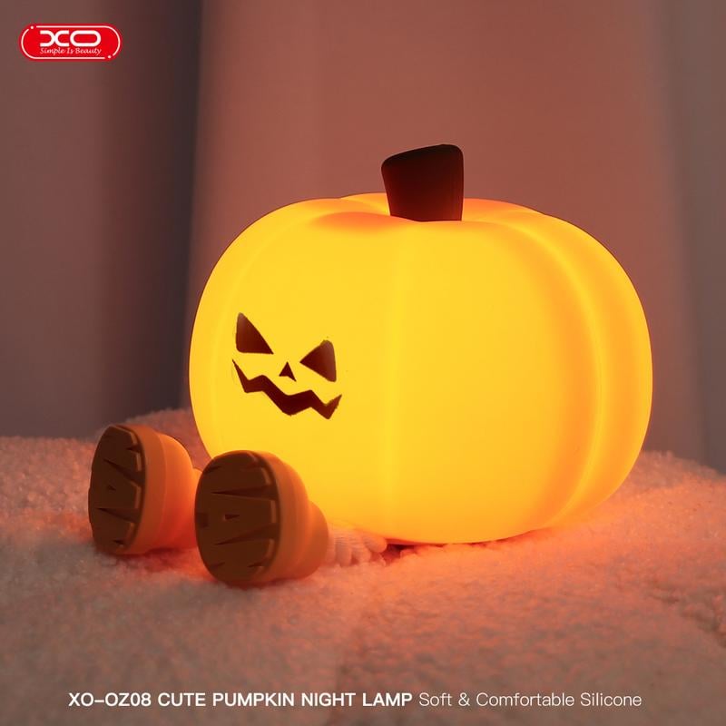 🎃 Lys upp din Halloween✨ Ultimate Pumpkin Night Light - För mysig, festlig atmosfär hela natten lång!