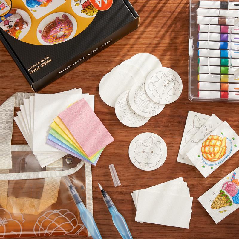 😃 Bra idé för sommaraktiviteter! - Kit för målning av textur av magiskt 3D-skum 🎨✨