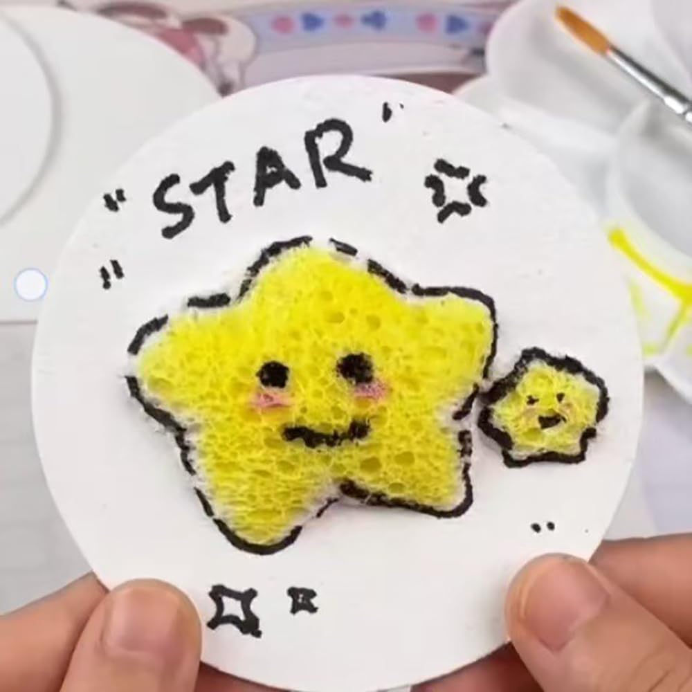 😃 Bra idé för sommaraktiviteter! - Kit för målning av textur av magiskt 3D-skum 🎨✨