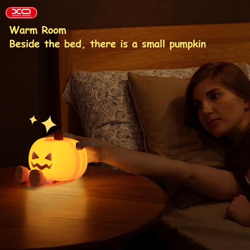 🎃 Lys upp din Halloween✨ Ultimate Pumpkin Night Light - För mysig, festlig atmosfär hela natten lång!