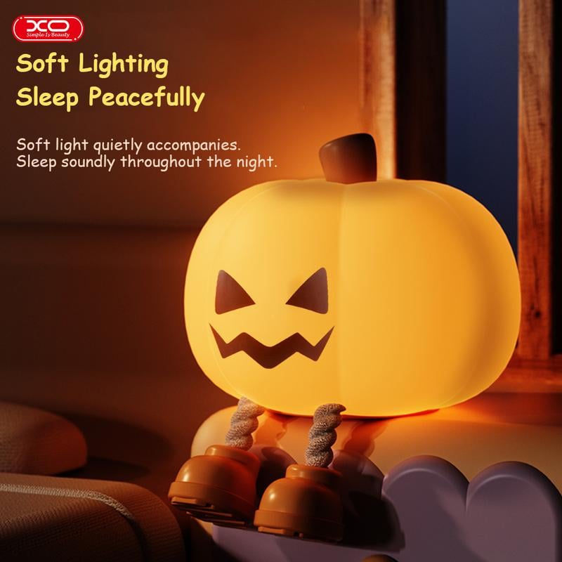 🎃 Lys upp din Halloween✨ Ultimate Pumpkin Night Light - För mysig, festlig atmosfär hela natten lång!