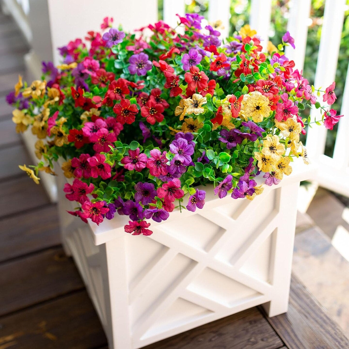 🌺UV-resistent färgglad konstgjord blomma💖