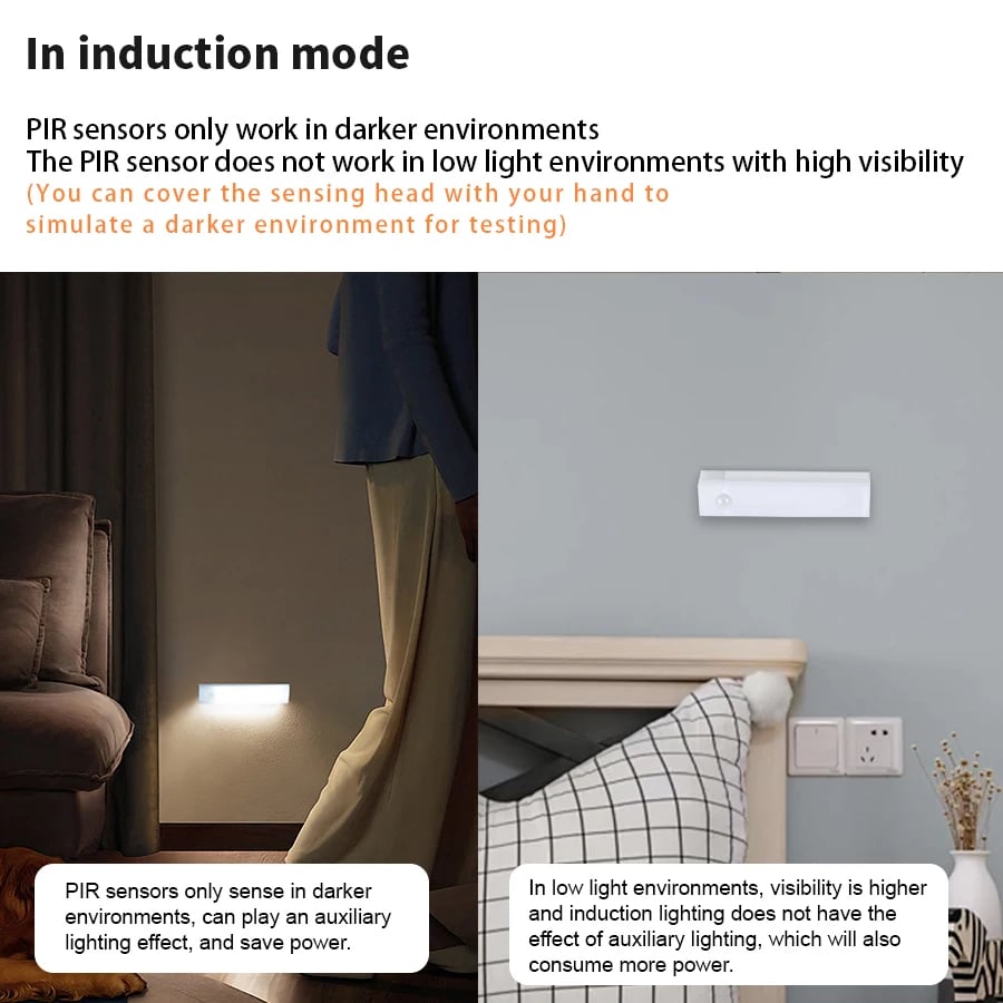 🔥NYÅRSREA - Uppladdningsbara LED-lampor utan stans Smart Sensor Magnetic