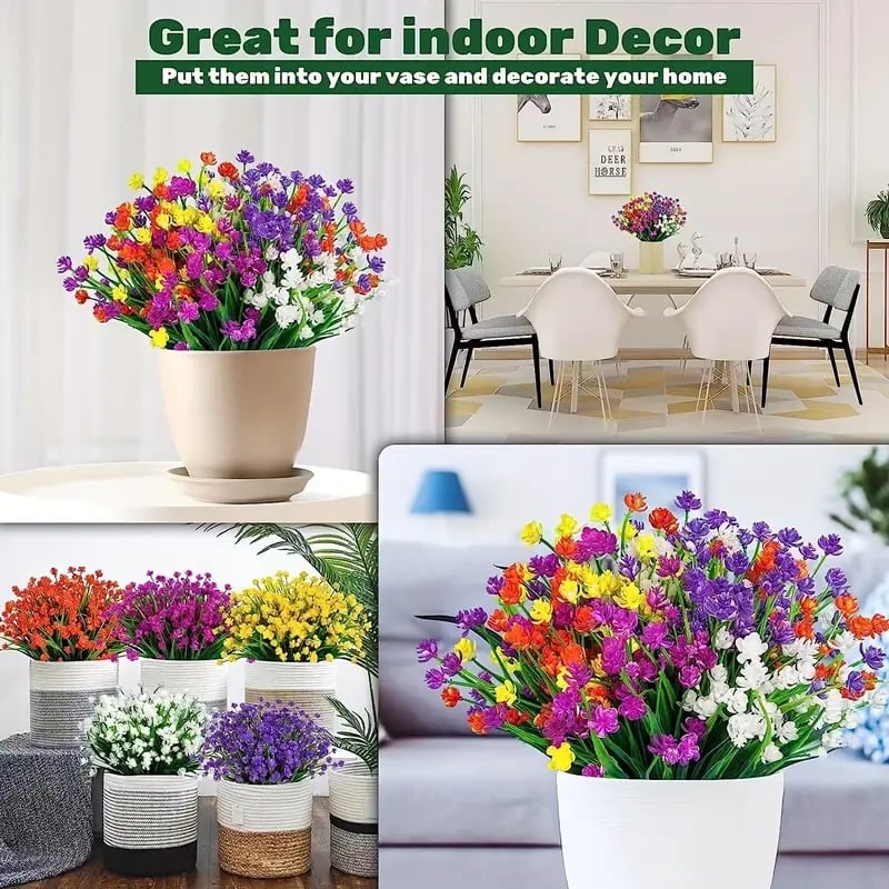 🌺UV-resistent färgglad konstgjord blomma💖