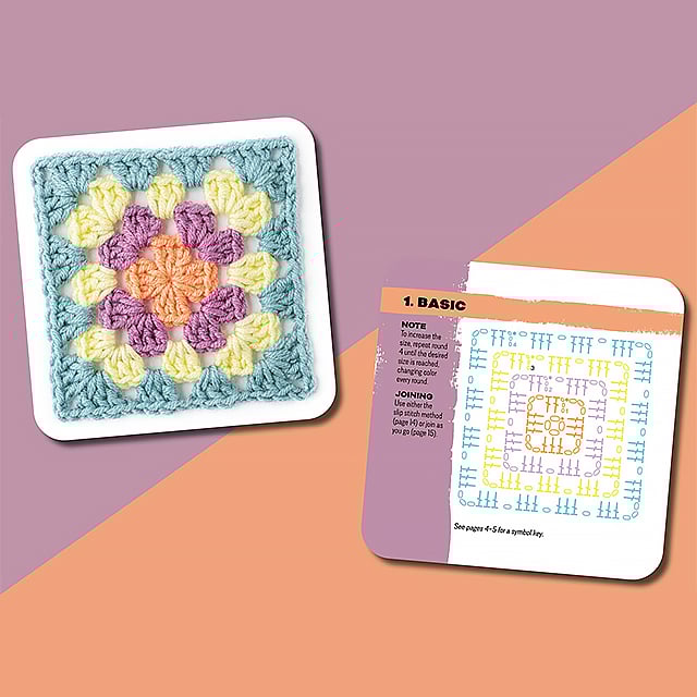 [50 miks og match design]The Granny Square Card Deck/The Granny Square Card Deck,Stickmönsteruppsättning
