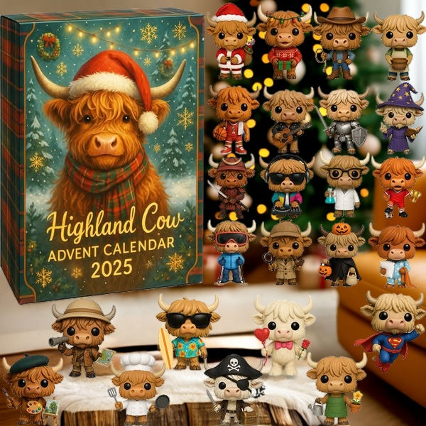 Highland Cow Adventskalender 2025 🐮🎄--24 dagar av överraskningar