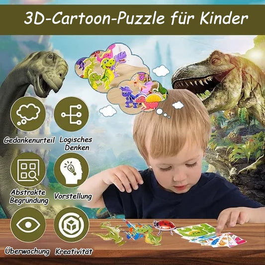 🧩 JULERBJUDANDE 60 % RABATT! ✨ Pedagogiskt 3D-pussel med tecknade figurer – 57 bitar i starka färger för kreativt lärande för barn 🎨
