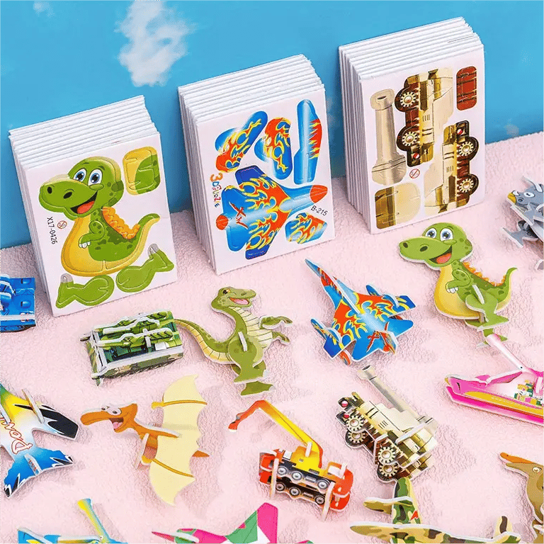 🧩 JULERBJUDANDE 60 % RABATT! ✨ Pedagogiskt 3D-pussel med tecknade figurer – 57 bitar i starka färger för kreativt lärande för barn 🎨