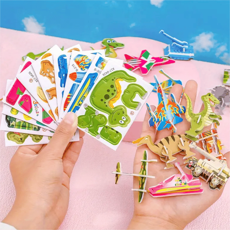 🧩 JULERBJUDANDE 60 % RABATT! ✨ Pedagogiskt 3D-pussel med tecknade figurer – 57 bitar i starka färger för kreativt lärande för barn 🎨