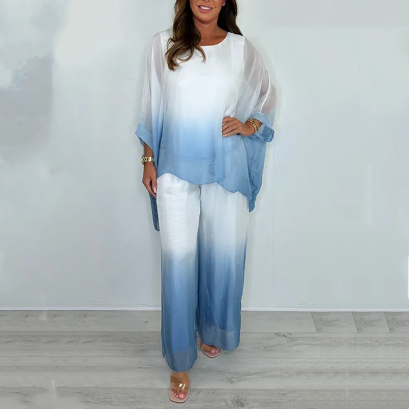 ✨Tie-Dye Oregelbunden Lös Tvådelad Kostym