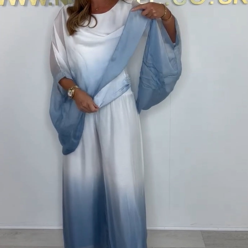 ✨Tie-Dye Oregelbunden Lös Tvådelad Kostym