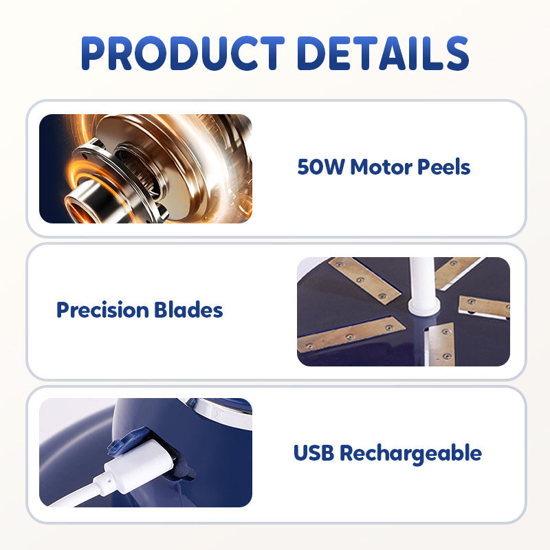 Bärbar automatisk elektrisk frukt- och grönsaksskalare🧄🍇